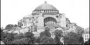 Hagia Sophia with the Muslim minarets graphically removed